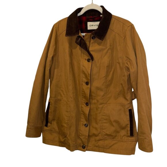 Orvis Tan Utility Jacket with Brown Collar - Picture 5 of 5